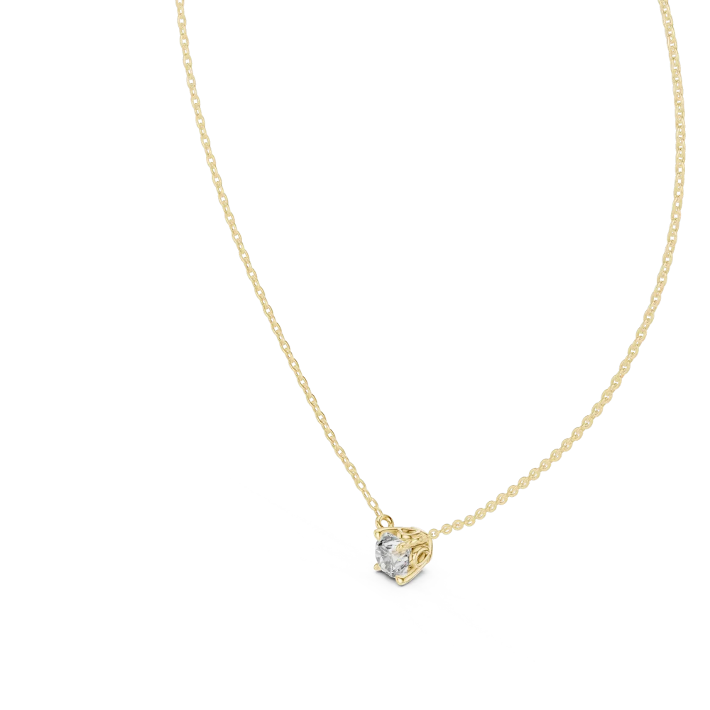 Ethereal Round Brilliant Solitaire Floating Pendant - Image 2