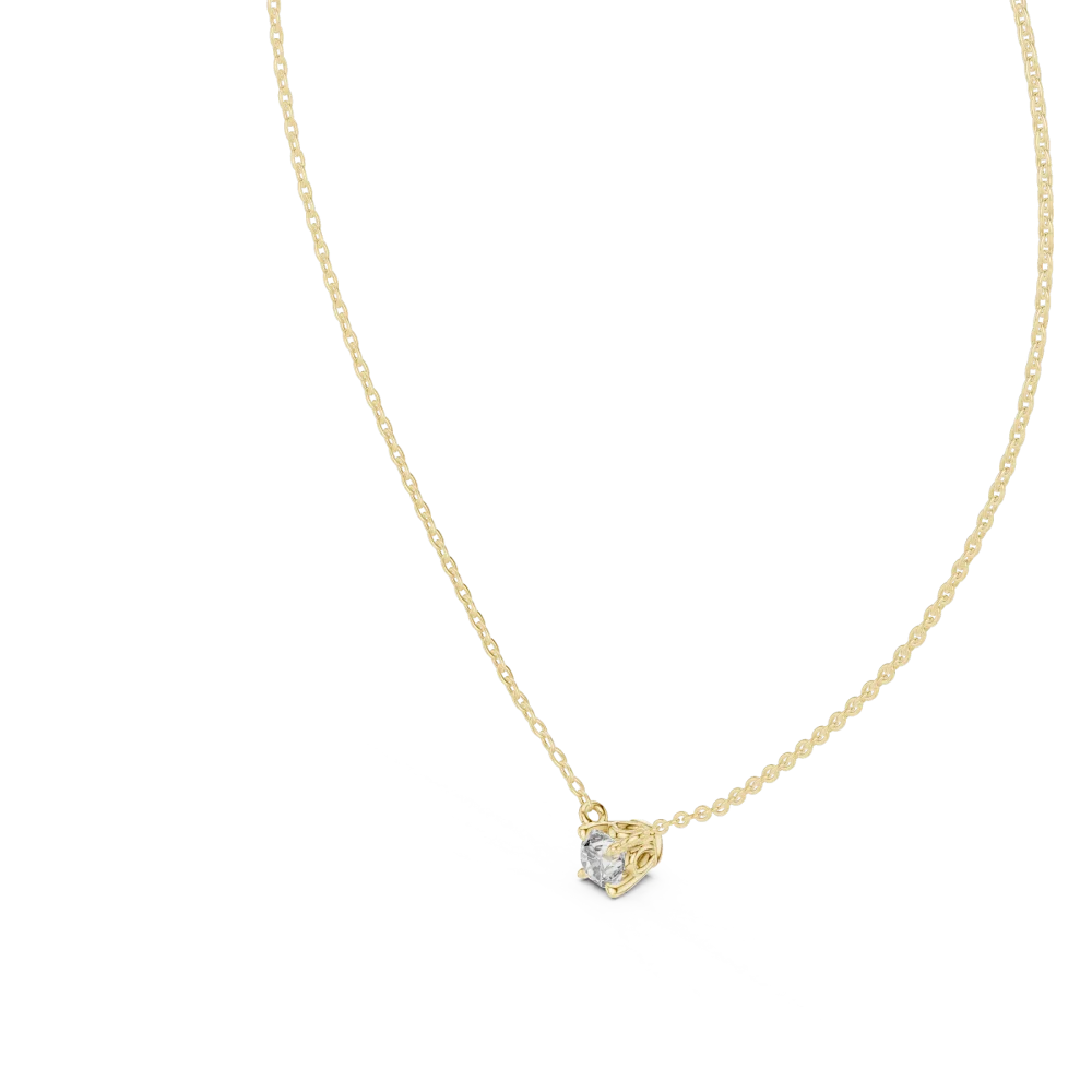 Ethereal Round Brilliant Solitaire Floating Pendant - Image 2