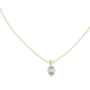 Essence Oval Cut Solitaire Pendant