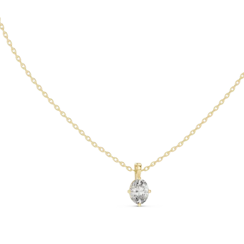 Essence Oval Cut Solitaire Pendant