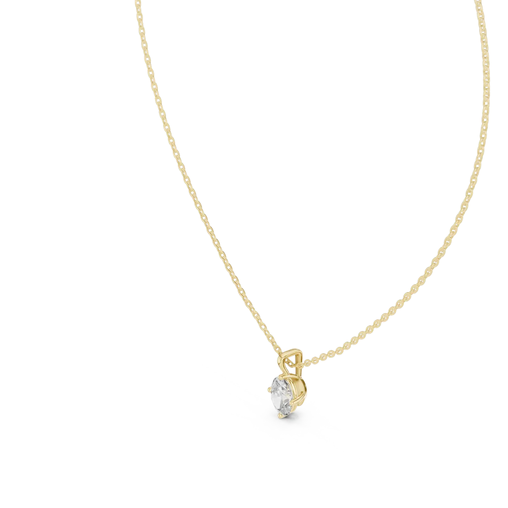 Essence Oval Cut Solitaire Pendant - Image 2