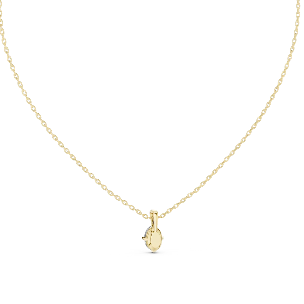 Essence Oval Cut Solitaire Minimalist Pendant - Image 4