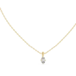 Essence Oval Cut Solitaire Minimalist Pendant