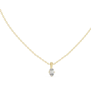 Essence Oval Cut Solitaire Minimalist Pendant