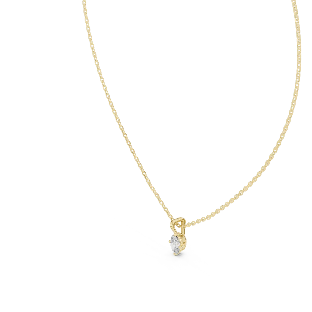 Essence Oval Cut Solitaire Minimalist Pendant - Image 2