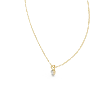 Essence Oval Cut Solitaire Minimalist Pendant - Image 2