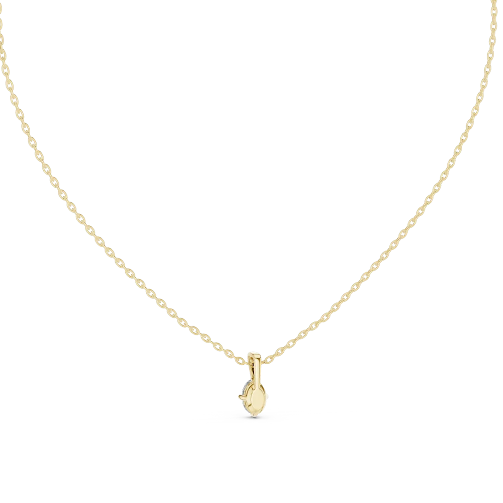 Essence Oval Cut Solitaire Minimalist Pendant - Image 4