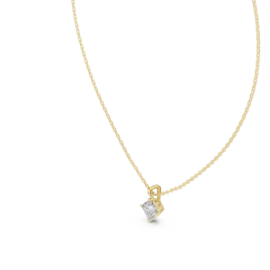 Symmetry Princess Cut Solitaire Geometric Pendant - Image 2