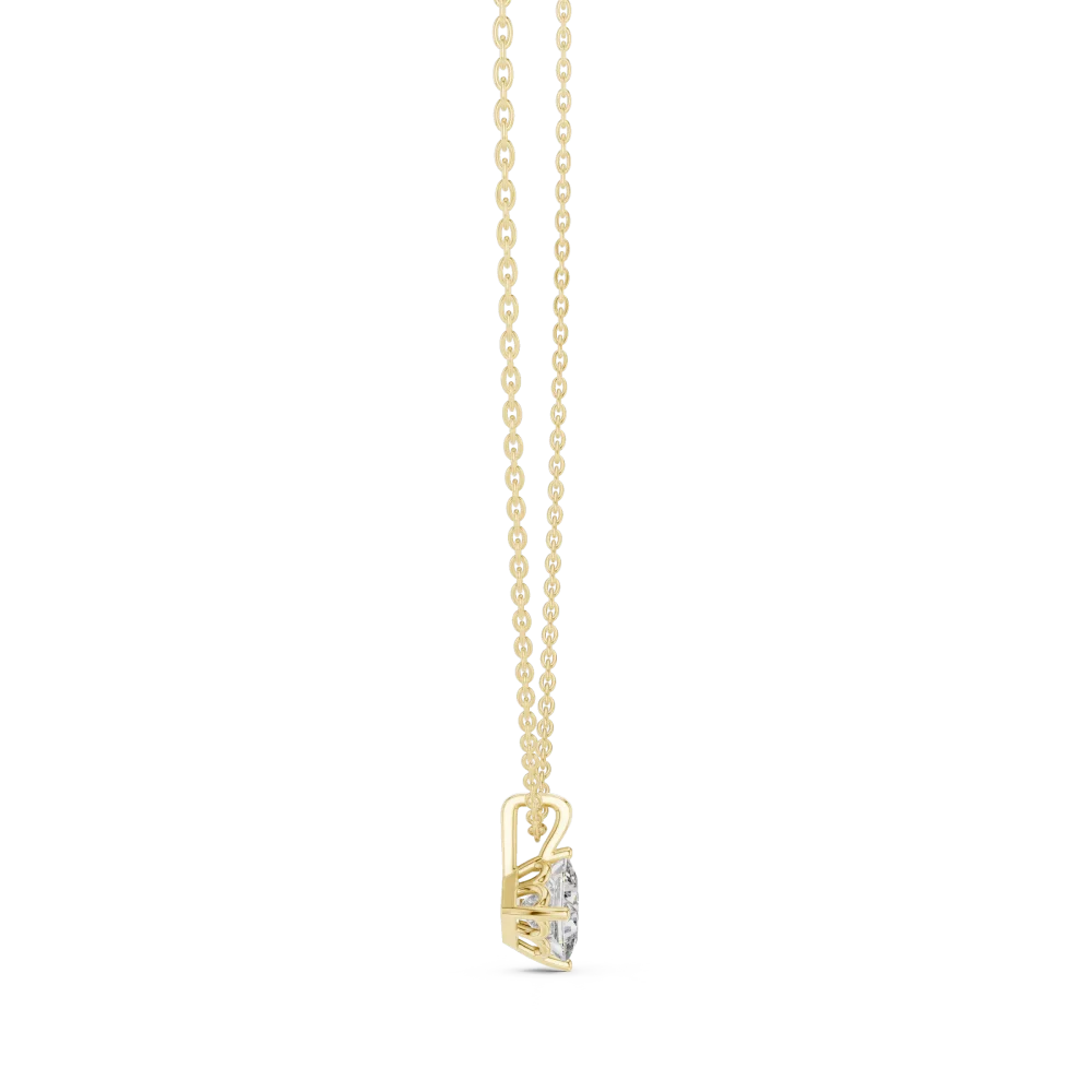 Symmetry Princess Cut Solitaire Geometric Pendant - Image 3