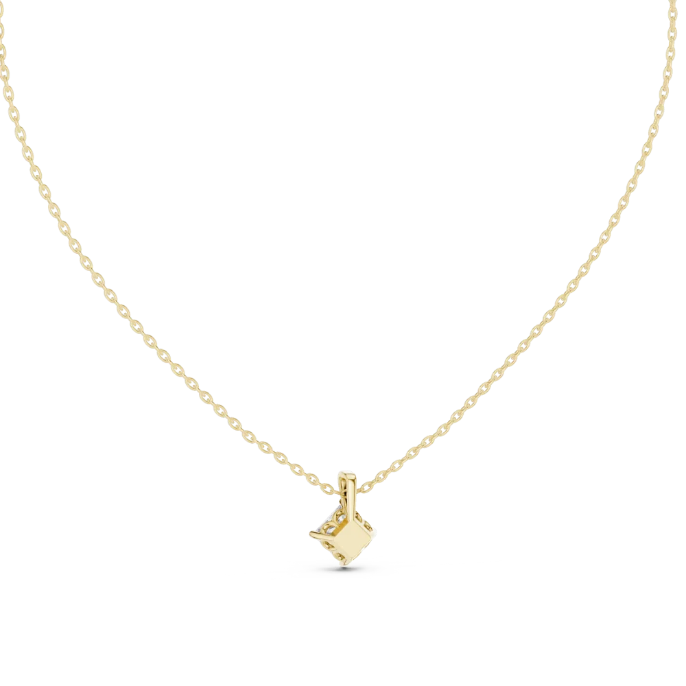 Symmetry Princess Cut Solitaire Geometric Pendant - Image 4