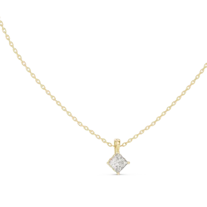 Essence Princess Cut Geometric Solitaire Pendant