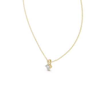 Essence Princess Cut Geometric Solitaire Pendant - Image 2