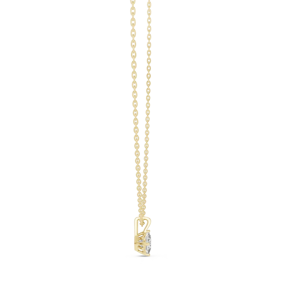Architectural Princess Cut Solitaire Geometric Pendant - Image 3