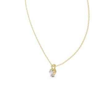 Ethereal Oval Cut Solitaire Minimalist Pendant - Image 2