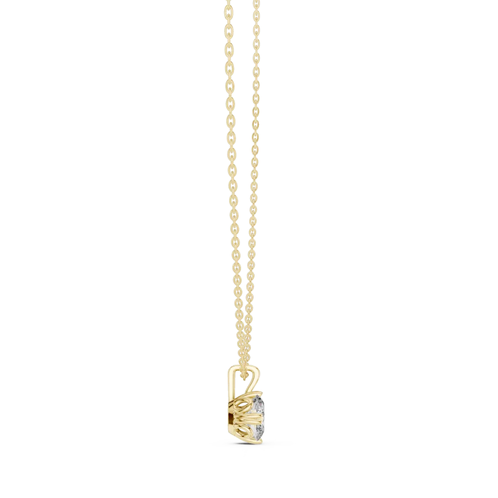 Ethereal Oval Cut Solitaire Minimalist Pendant - Image 3