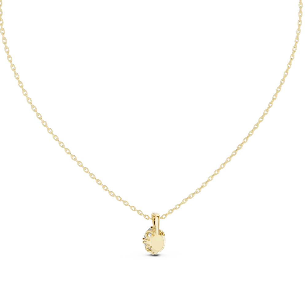 Ethereal Oval Cut Solitaire Minimalist Pendant - Image 4