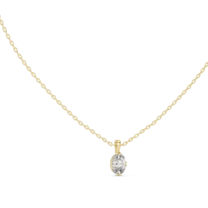 Ethereal Oval Cut Solitaire Minimalist Pendant