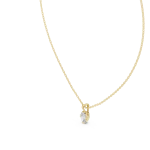 Ethereal Oval Cut Solitaire Minimalist Pendant - Image 2