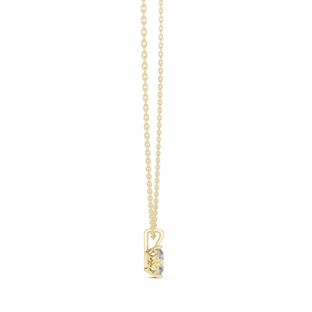 Ethereal Oval Cut Solitaire Minimalist Pendant - Image 3