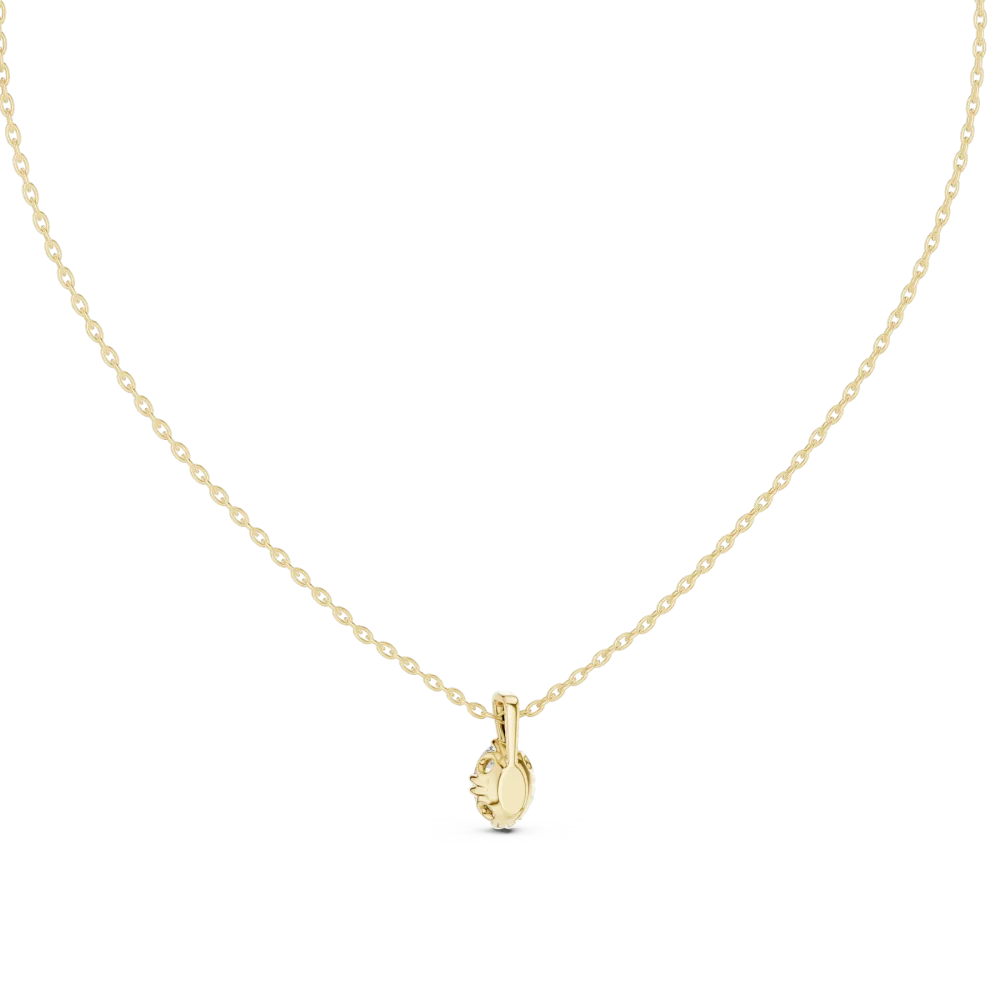 Ethereal Oval Cut Solitaire Minimalist Pendant - Image 4