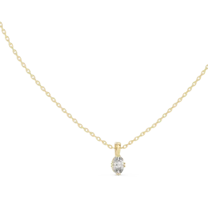Essence Oval Cut Solitaire Minimalist Pendant