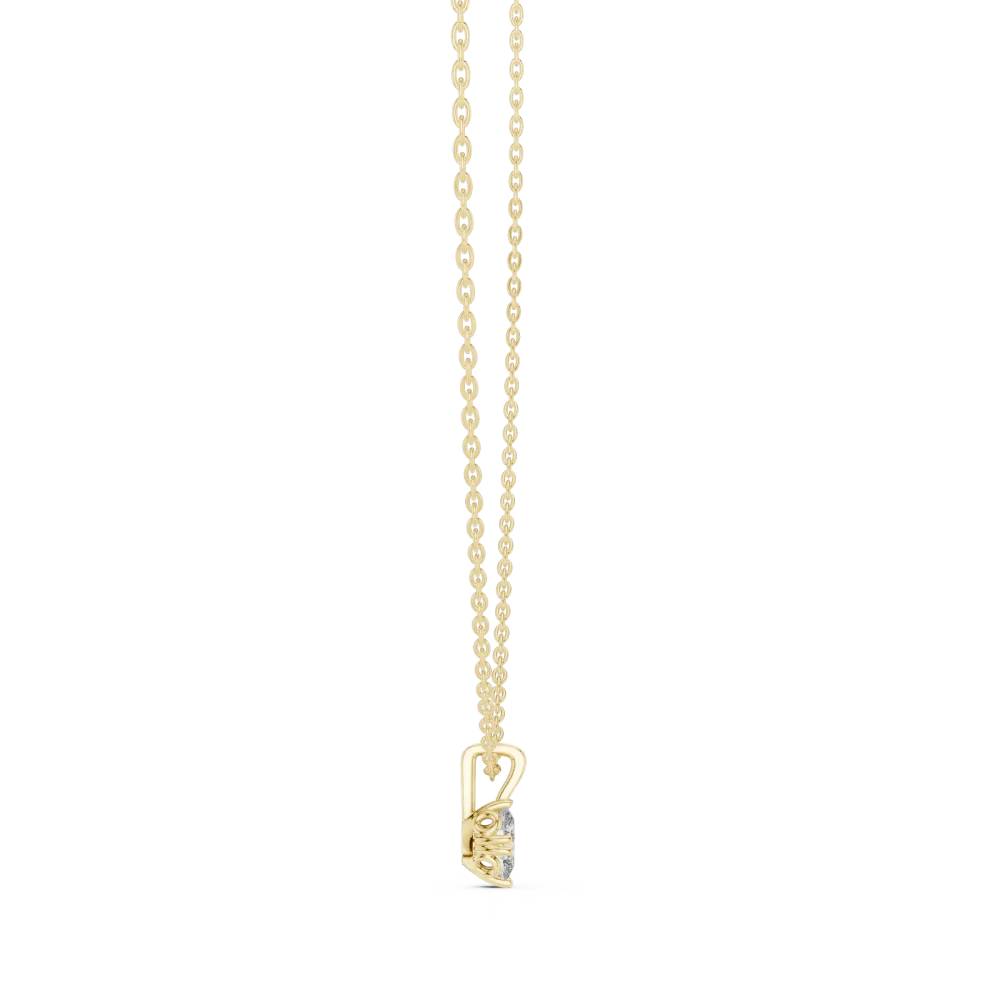 Essence Oval Cut Solitaire Minimalist Pendant - Image 3