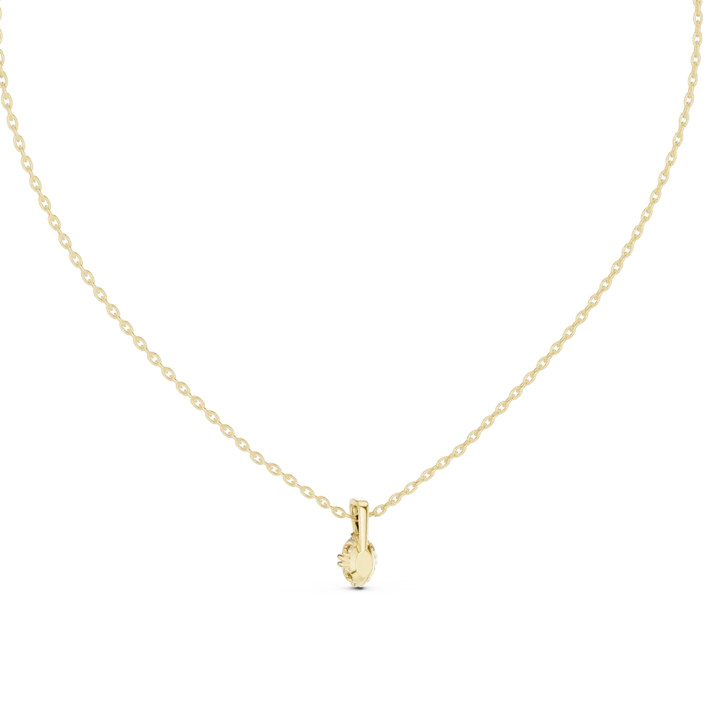 Essence Oval Cut Solitaire Minimalist Pendant - Image 4
