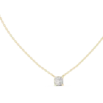 Essence Princess Cut Solitaire Geometric Floating Pendant