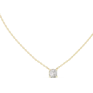 Essence Princess Cut Solitaire Geometric Floating Pendant
