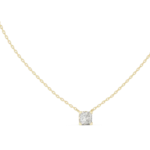 Essence Princess Cut Solitaire Geometric Floating Pendant