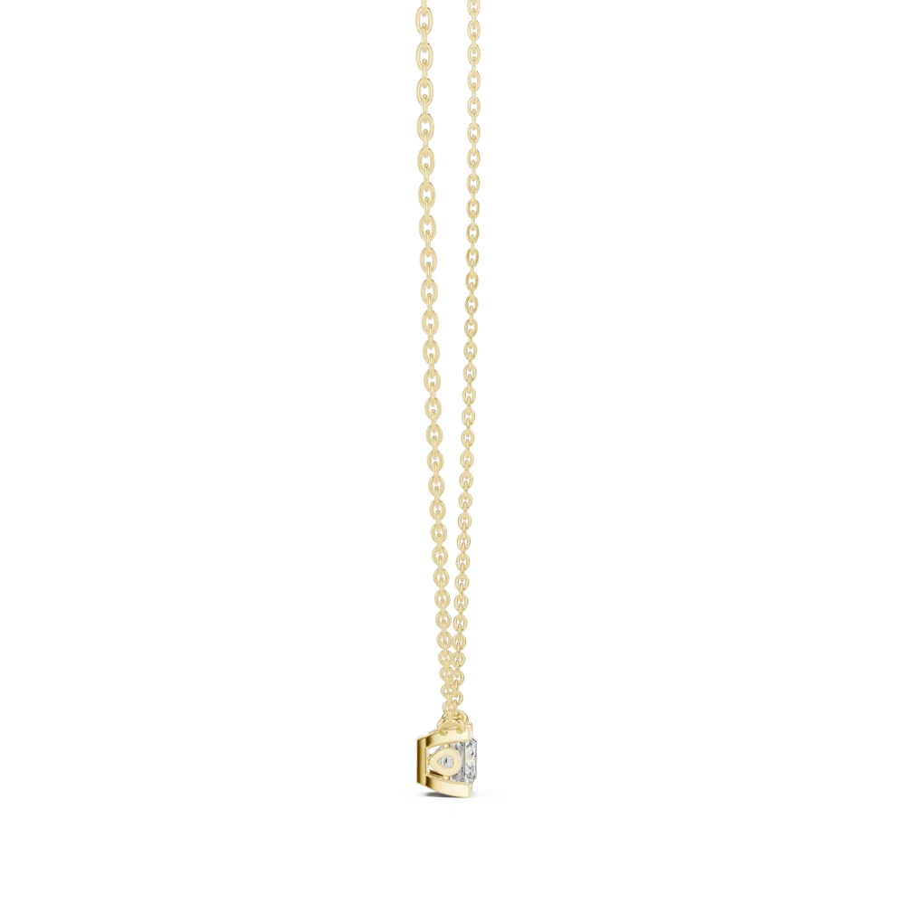 Essence Princess Cut Solitaire Geometric Pendant - Image 3