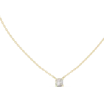 Essence Princess Cut Solitaire Geometric Pendant