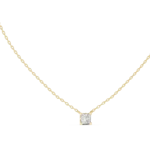 Essence Princess Cut Solitaire Geometric Pendant