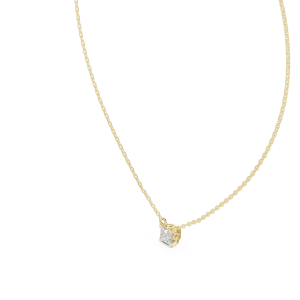 Essence Princess Cut Solitaire Geometric Pendant - Image 2