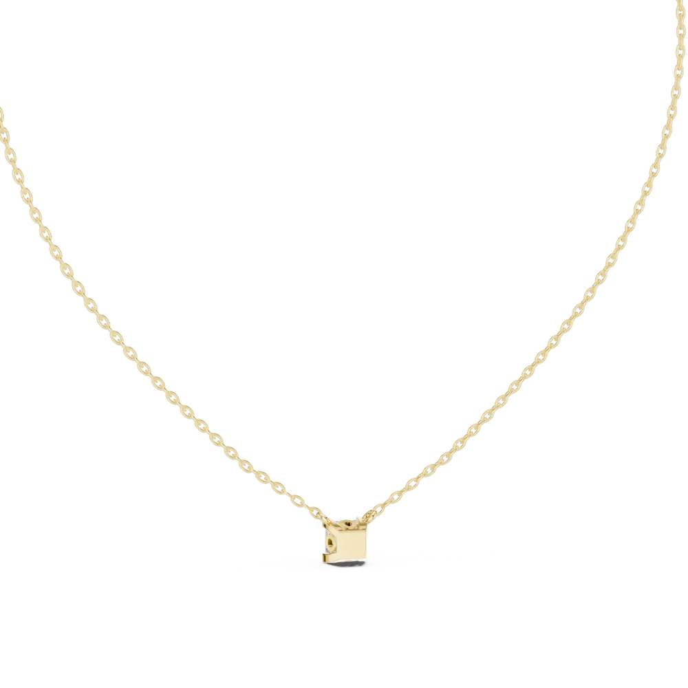 Essence Princess Cut Solitaire Geometric Pendant - Image 4
