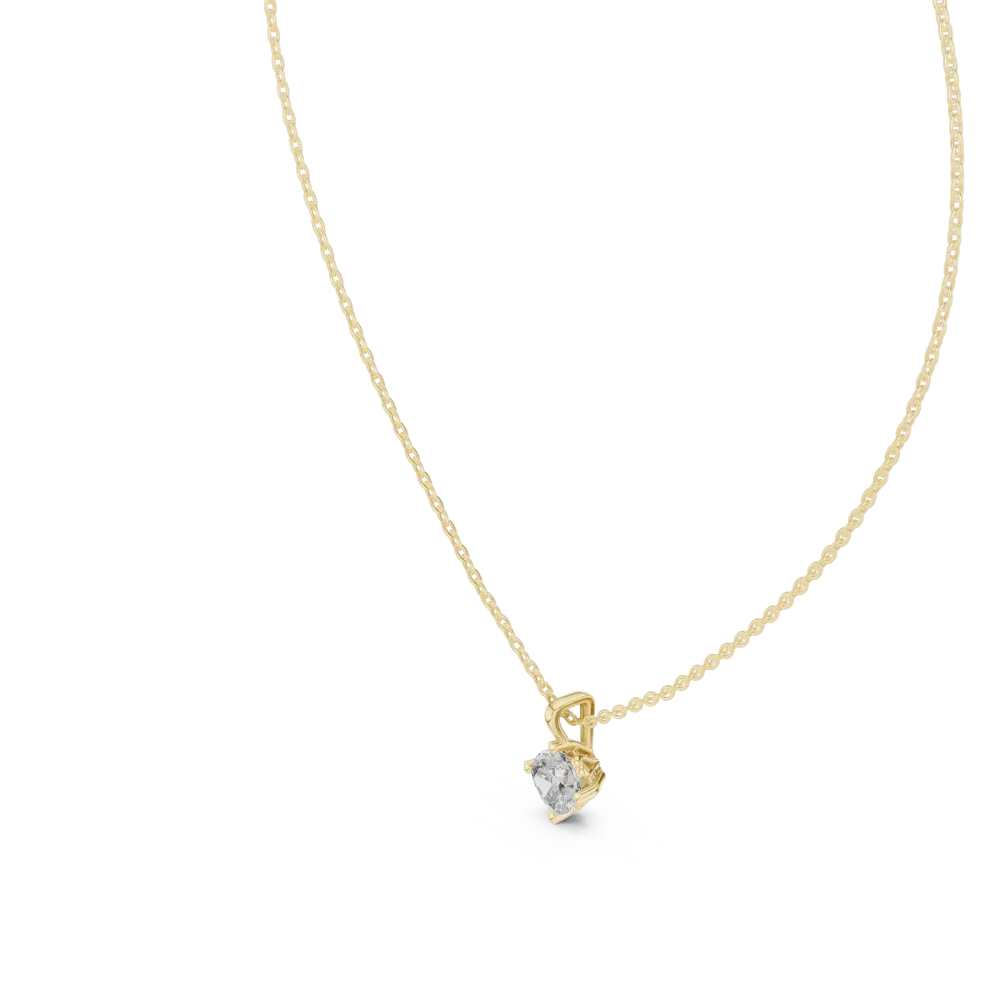 Essence Cushion Cut Floating Solitaire Pendant - Image 2