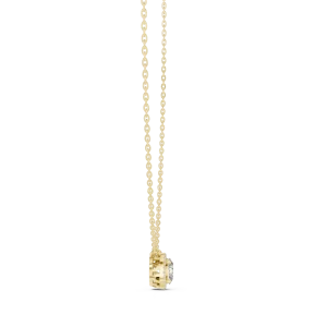 Ethereal Oval Luminary Halo Solitaire Pendant - Image 3