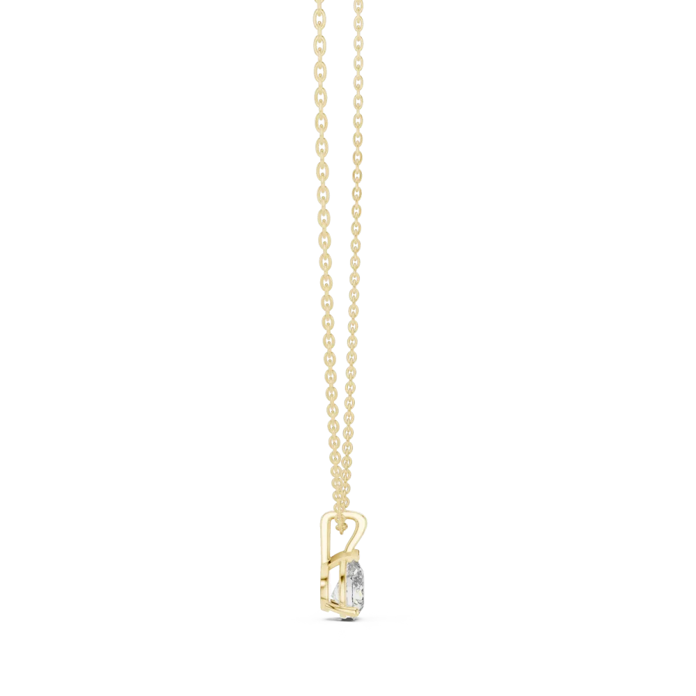 Ethereal Pear Solitaire Floating Teardrop Pendant - Image 3