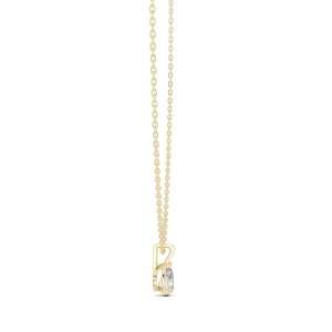 Ethereal Pear Solitaire Floating Teardrop Pendant - Image 3