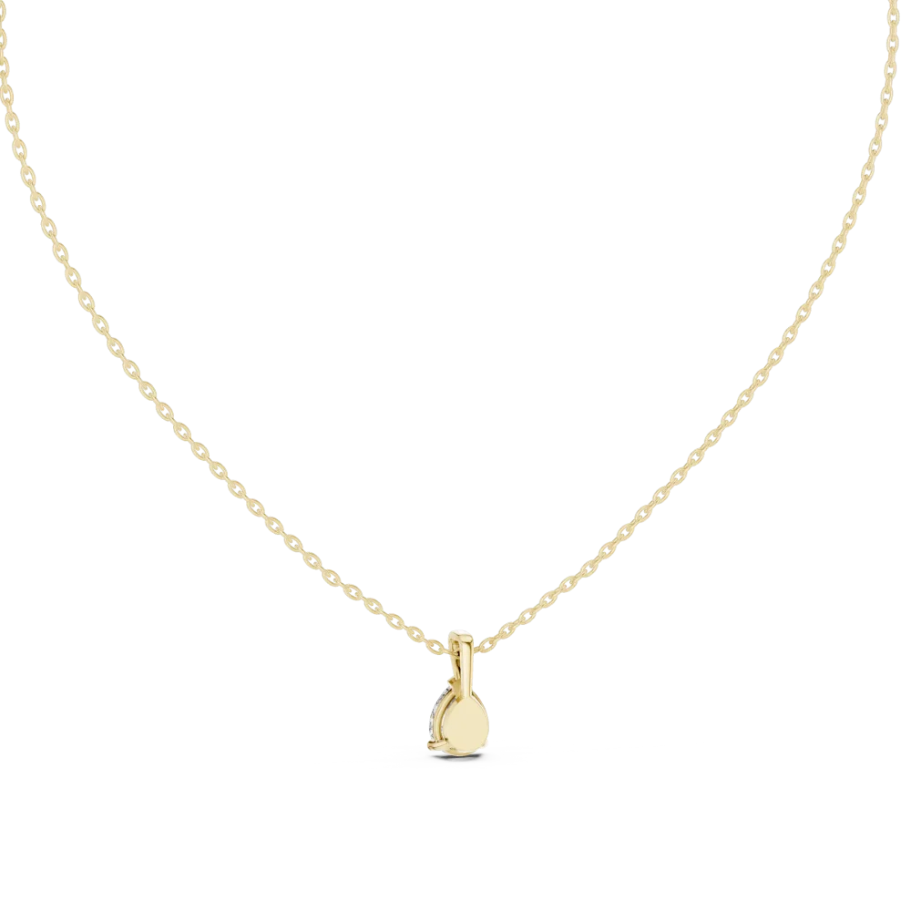 Ethereal Pear Solitaire Floating Teardrop Pendant - Image 4