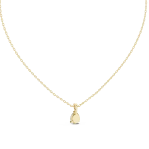 Ethereal Pear Solitaire Floating Teardrop Pendant - Image 4