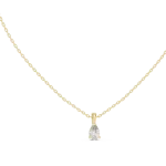 Ethereal Pear Cut Solitaire Drop Pendant