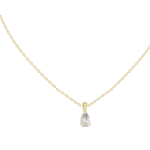 Ethereal Pear Cut Solitaire Drop Pendant