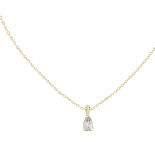 Ethereal Pear Cut Solitaire Drop Pendant