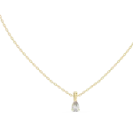 Essence Pear Cut Solitaire Drop Pendant