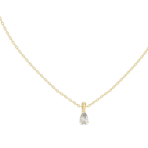 Essence Pear Cut Solitaire Drop Pendant