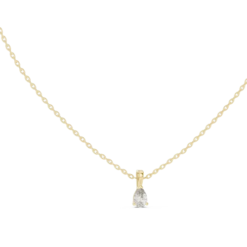Essence Pear Cut Solitaire Drop Pendant