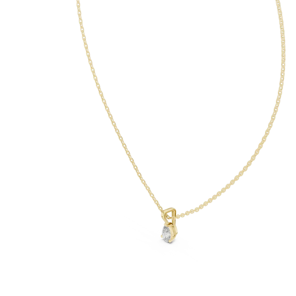 Essence Pear Cut Solitaire Drop Pendant - Image 2
