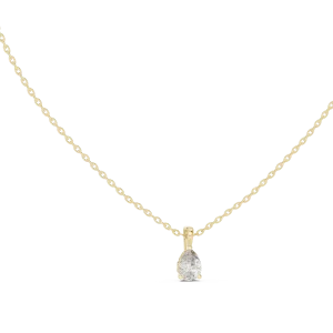 Essence Pear Cut Solitaire Drop Pendant