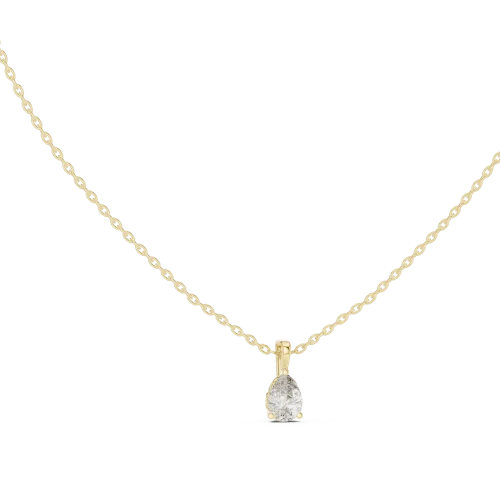 Essence Pear Cut Solitaire Drop Pendant